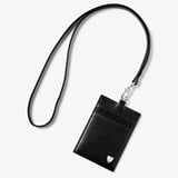 Lanyard ID & Card Holder Smooth Black