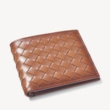 8 Card Billfold Wallet Burnished Tan Woven Leather