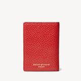 Double Fold Credit Card Holder Cardinal Red Pebble