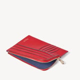 Zipped Travel Wallet Cardinal Red Pebble