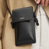 Ella Crossbody Phone Pouch Black Pebble