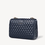 Large Lottie Navy Quilted Nappa