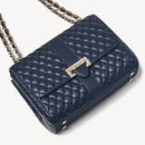 Large Lottie Navy Quilted Nappa