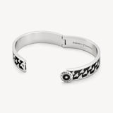 Bee Bangle Black Enamel & Palladium Silver Plated