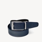 Men's Reversible Belt Smooth Black & Smooth Navy