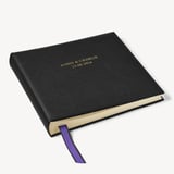 14-inch Leather Photo Album Black Pebble