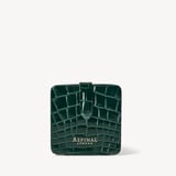 Compact Mirror Evergreen Patent Croc