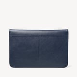 Leather Laptop Case Navy Pebble