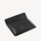 Leather Laptop Case Black Pebble