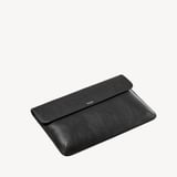 Leather Laptop Case Black Pebble