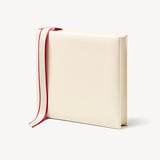 8-inch Leather Photo Album Ivory Pebble