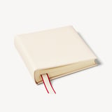 8-inch Leather Photo Album Ivory Pebble