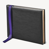 A4 Classic Leather Guest Book Black Pebble