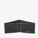8 Card Billfold Wallet Black Woven Leather