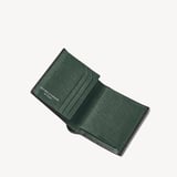 ID & Coin RFID Wallet Black & Green Saffiano