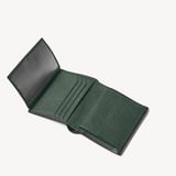 ID & Coin RFID Wallet Black & Green Saffiano