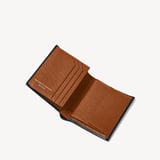 ID & Coin RFID Wallet Black & Tan Saffiano