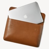 Leather Laptop Case Tan Pebble