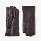 Men’s Cashmere Lined Leather Gloves Brown Nappa