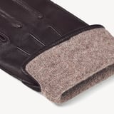 Men’s Cashmere Lined Leather Gloves Brown Nappa