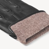Men’s Cashmere Lined Leather Gloves Black Nappa