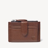 Zipped RFID Card Holder Tobacco Pebble