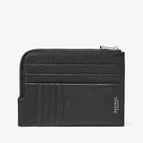 Zipped Travel Wallet Black Pebble