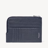 Zipped Travel Wallet Navy Pebble