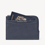 Zipped Travel Wallet Navy Pebble