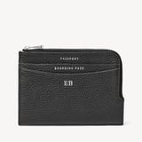 Zipped Travel Wallet Black Pebble