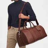 Boston Duffle Travel Bag Tobacco Pebble