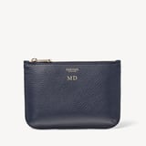 Medium Ella Pouch Navy Pebble