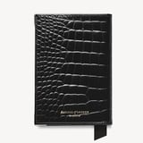 Passport Cover Black Patent Croc