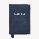 Passport Cover Navy Saffiano