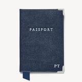 Passport Cover Navy Saffiano
