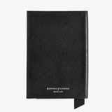 Passport Cover Black Saffiano & Black Suede