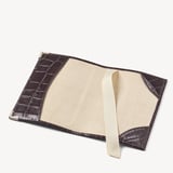 Passport Cover Deep Shine Amazon Brown Croc