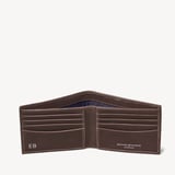 8 Card Billfold Wallet Chocolate Woven Leather