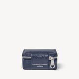 Small Travel Jewellery Case Navy Pebble