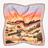 South Downs Silk Scarf Burnt Orange Pure Silk