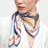 South Downs Silk Scarf Burnt Orange Pure Silk