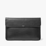 Leather Laptop Case Black Pebble