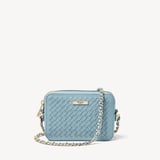 Milly Crossbody Cornflower Blue Woven Leather