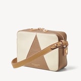 Camera Crossbody Soft Taupe & Ivory Pebble