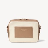 Camera Crossbody Soft Taupe & Ivory Pebble