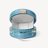 Micro Hat Box Deep Shine Cornflower Small Croc