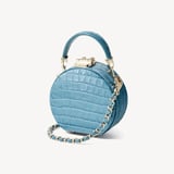 Micro Hat Box Deep Shine Cornflower Small Croc
