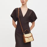 Midi Mayfair® Natural Raffia & Smooth Tan