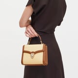 Midi Mayfair® Natural Raffia & Smooth Tan