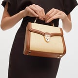 Midi Mayfair® Natural Raffia & Smooth Tan